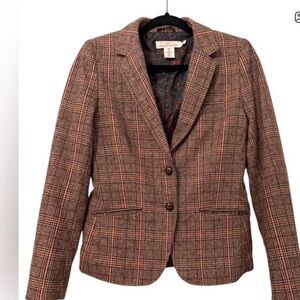H&M Brown Checkered Blazer